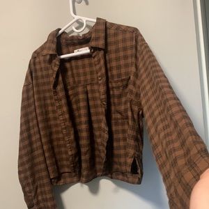 Hollister cropped flannel